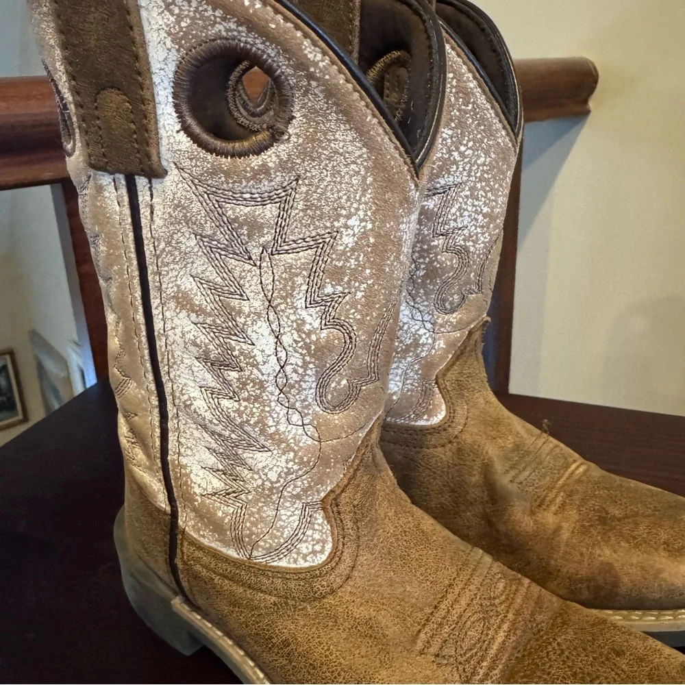 Smoky Mountain Kids Drifter Western cowboy, cowgirl, distressed boots size 2